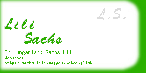 lili sachs business card